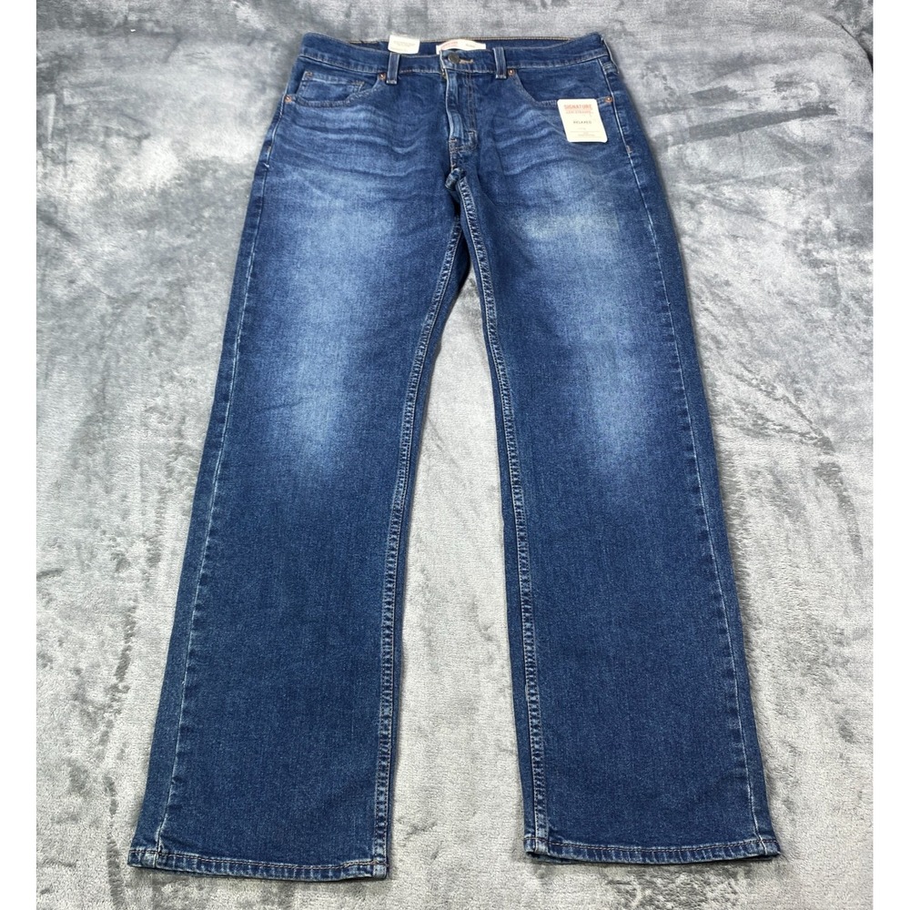 NWT Levis Men's Relaxed Straight Blue Denim Jeans 30x32 Regular Fit Medium Wash